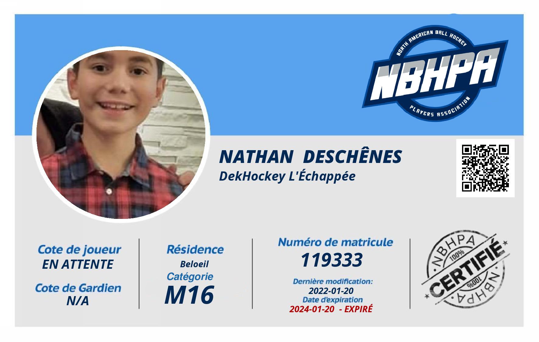 Nathan  Deschênes 