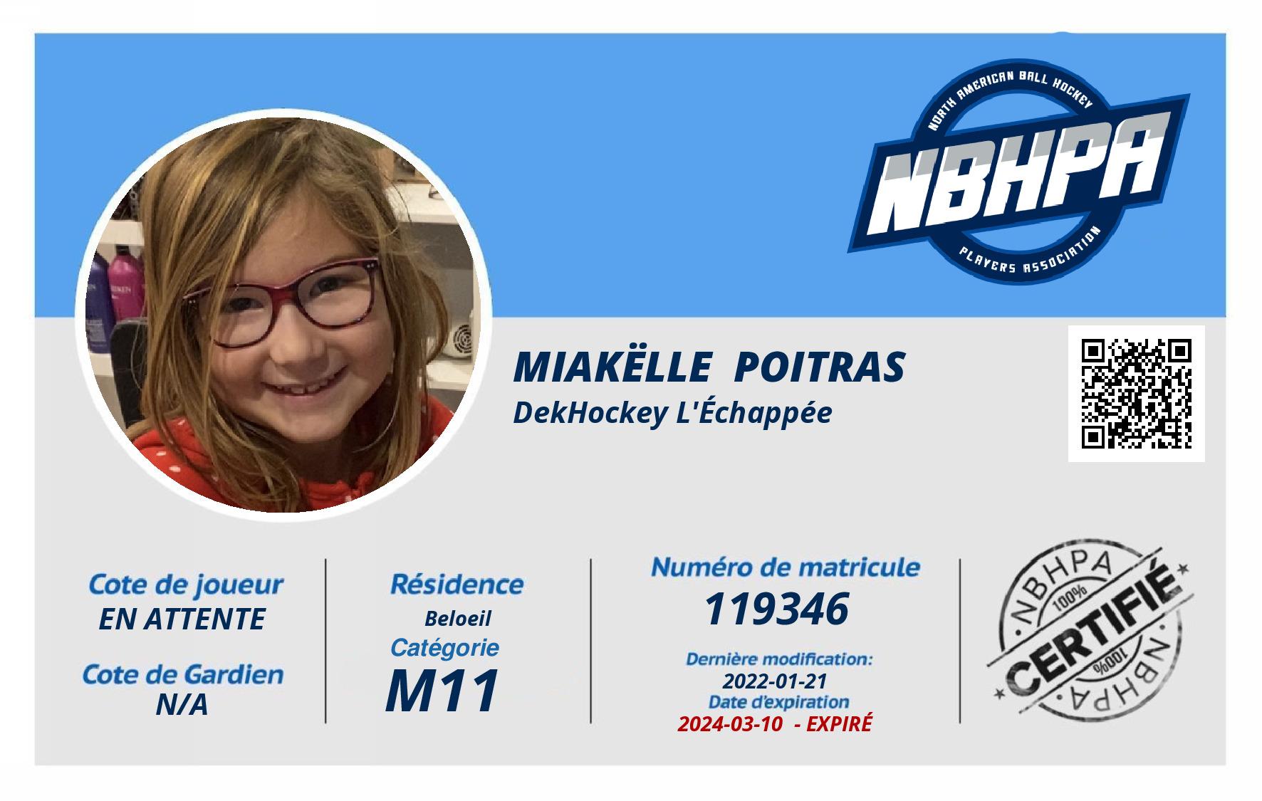 Miakëlle  Poitras