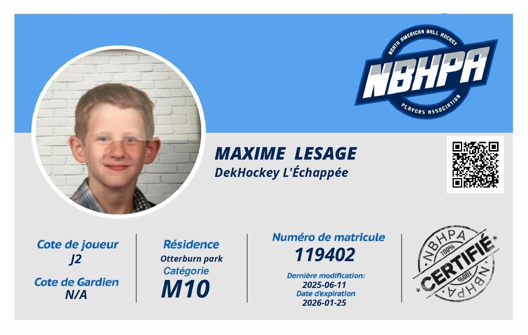 Maxime  Lesage