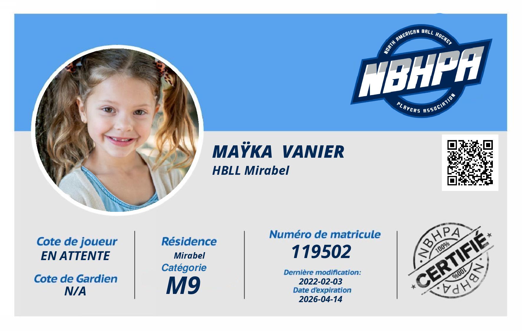 Maÿka  Vanier 