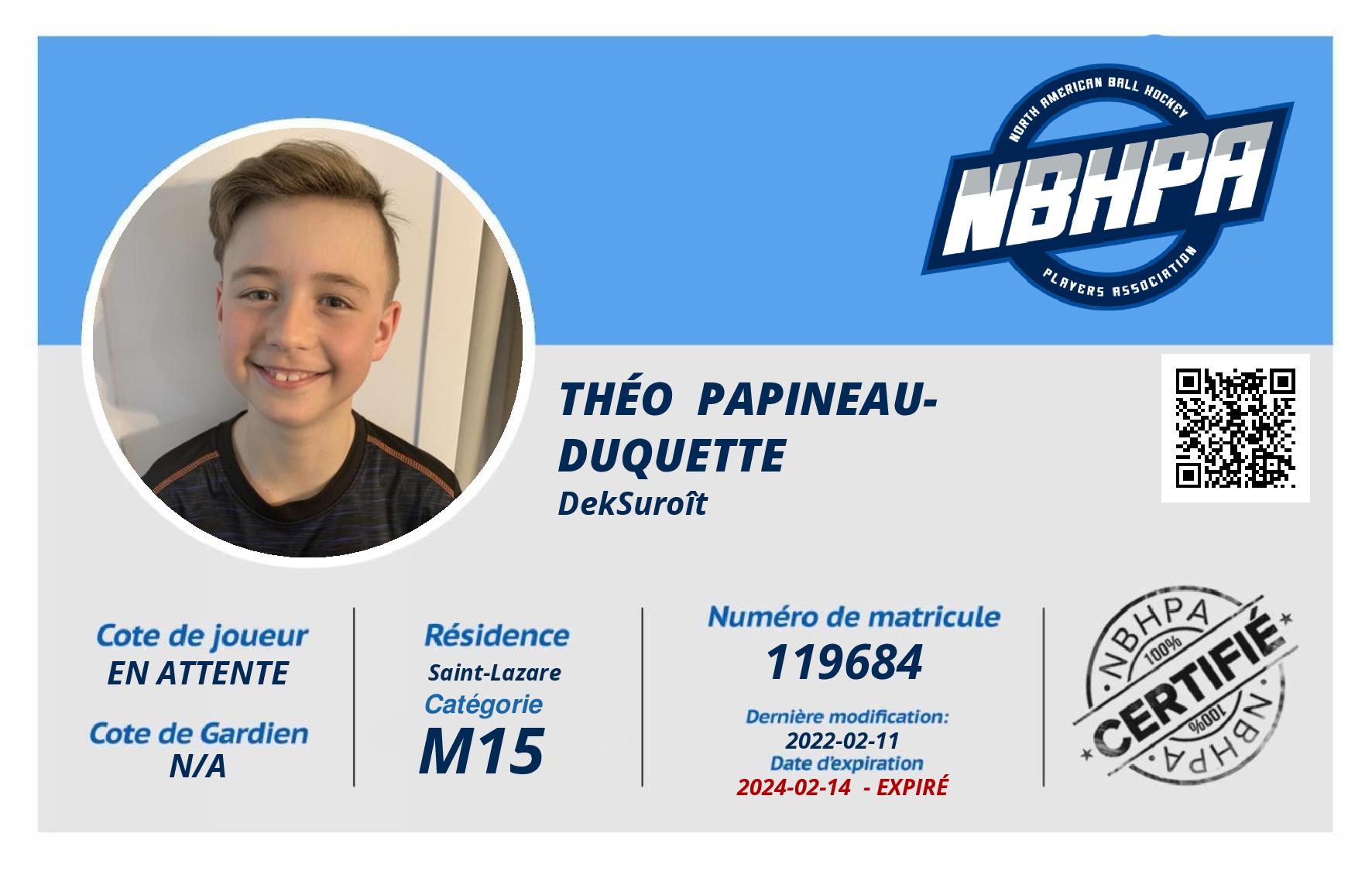 Théo  Papineau-Duquette