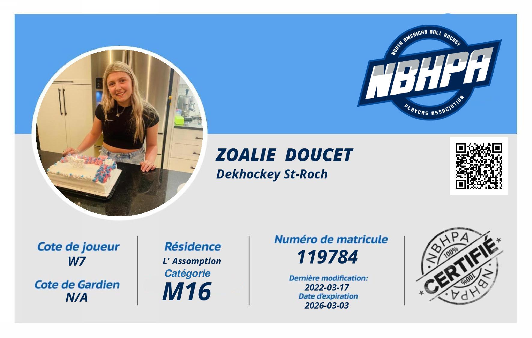 Zoalie  Doucet 
