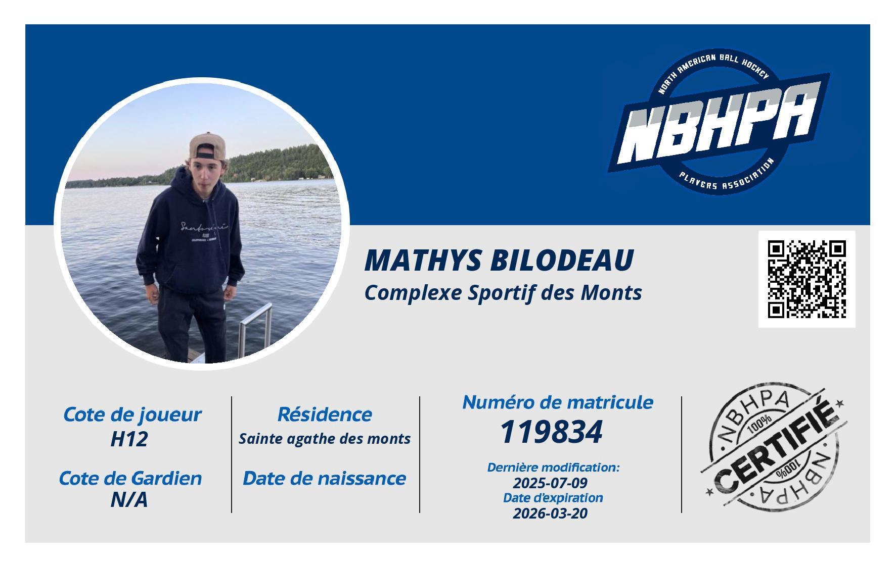 Mathys Bilodeau