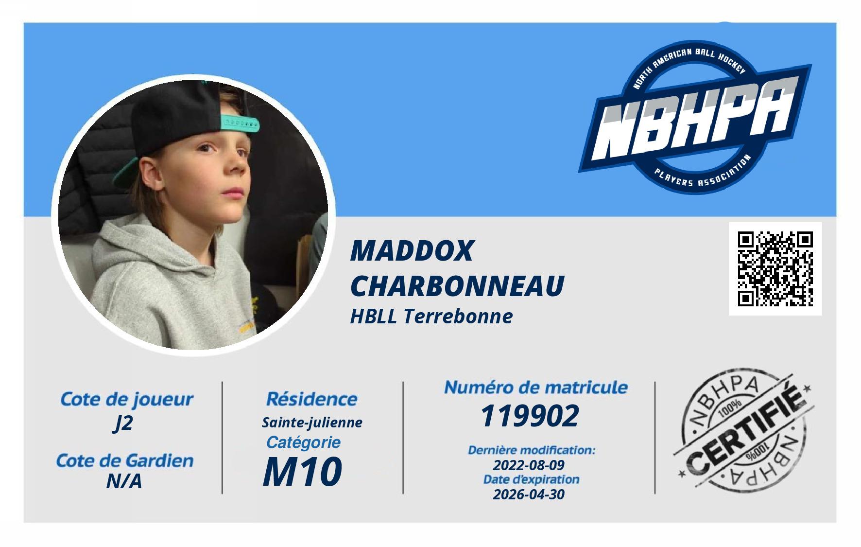 Maddox  Charbonneau
