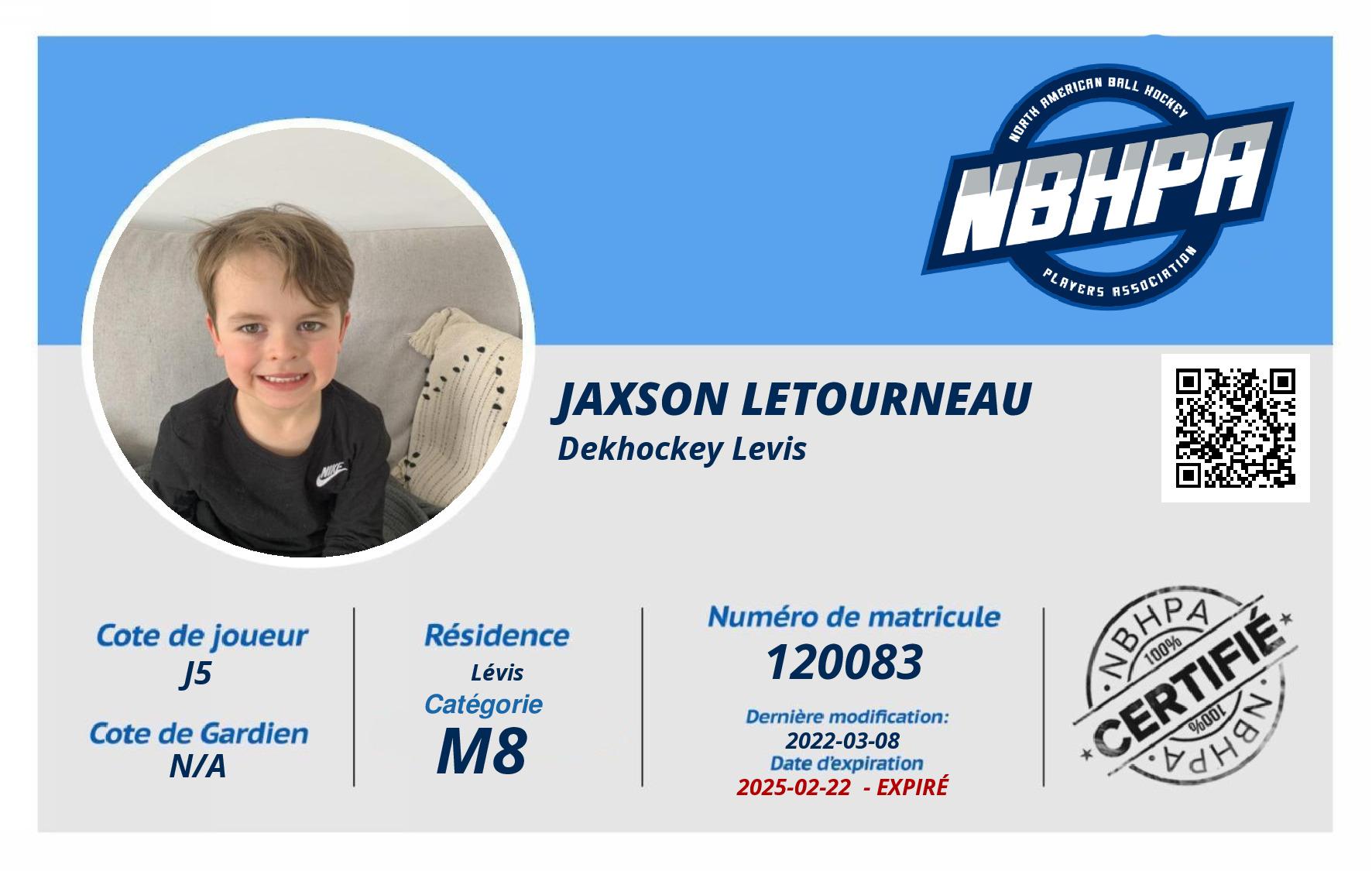 Jaxson Letourneau