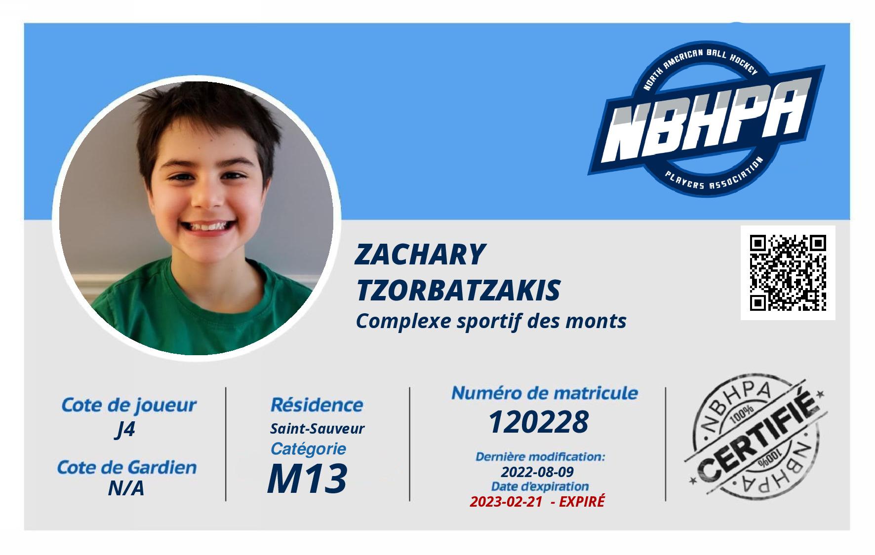 Zachary Tzorbatzakis