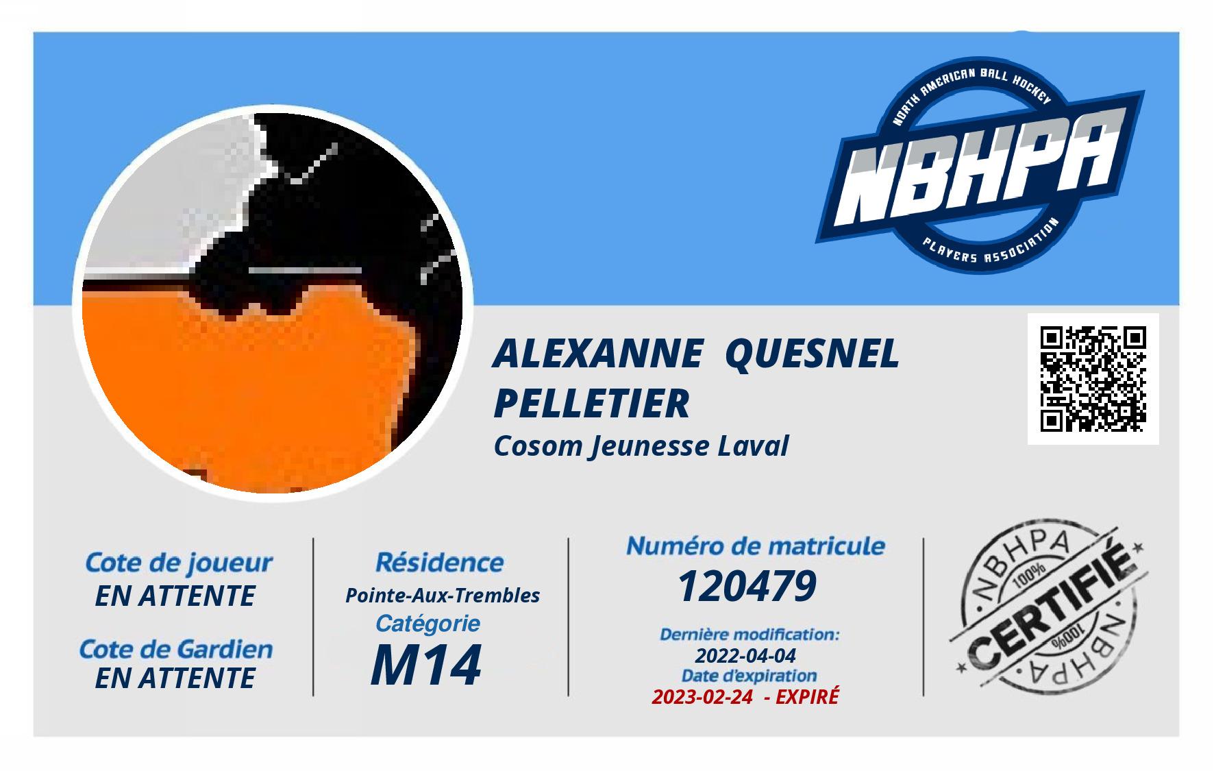 Alexanne  Quesnel Pelletier
