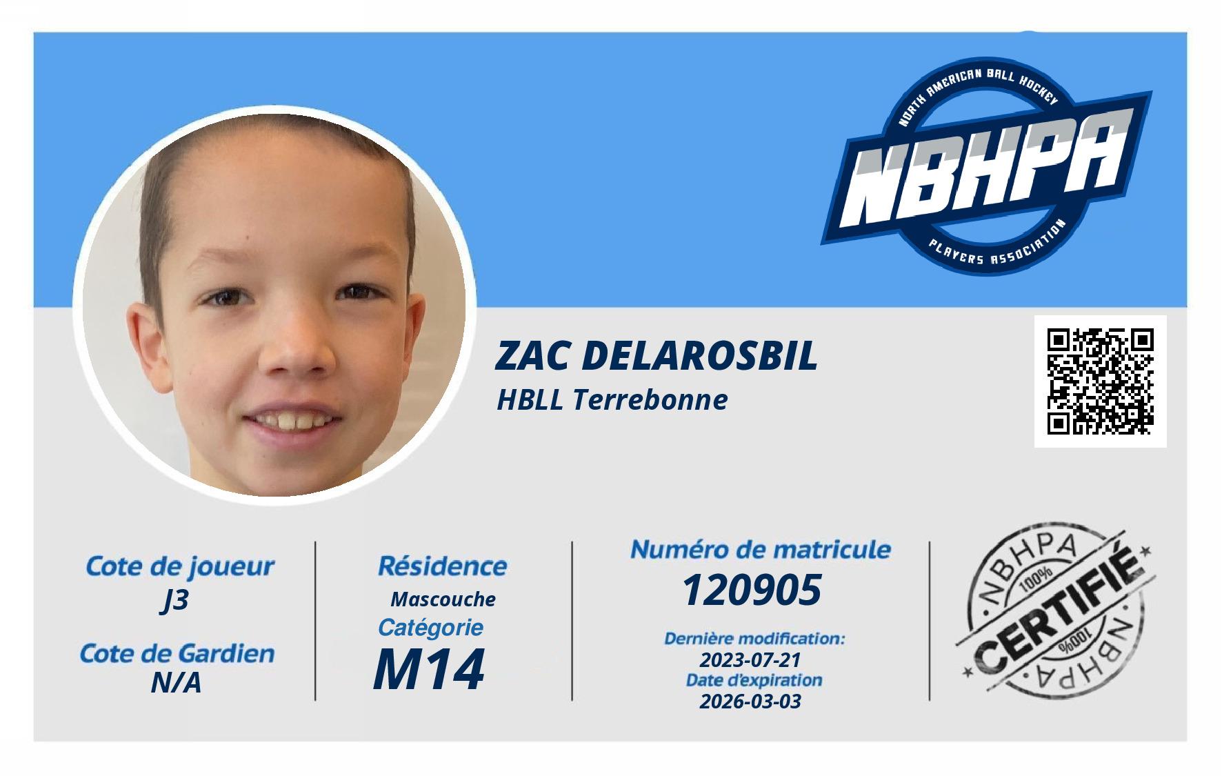 Zac Delarosbil