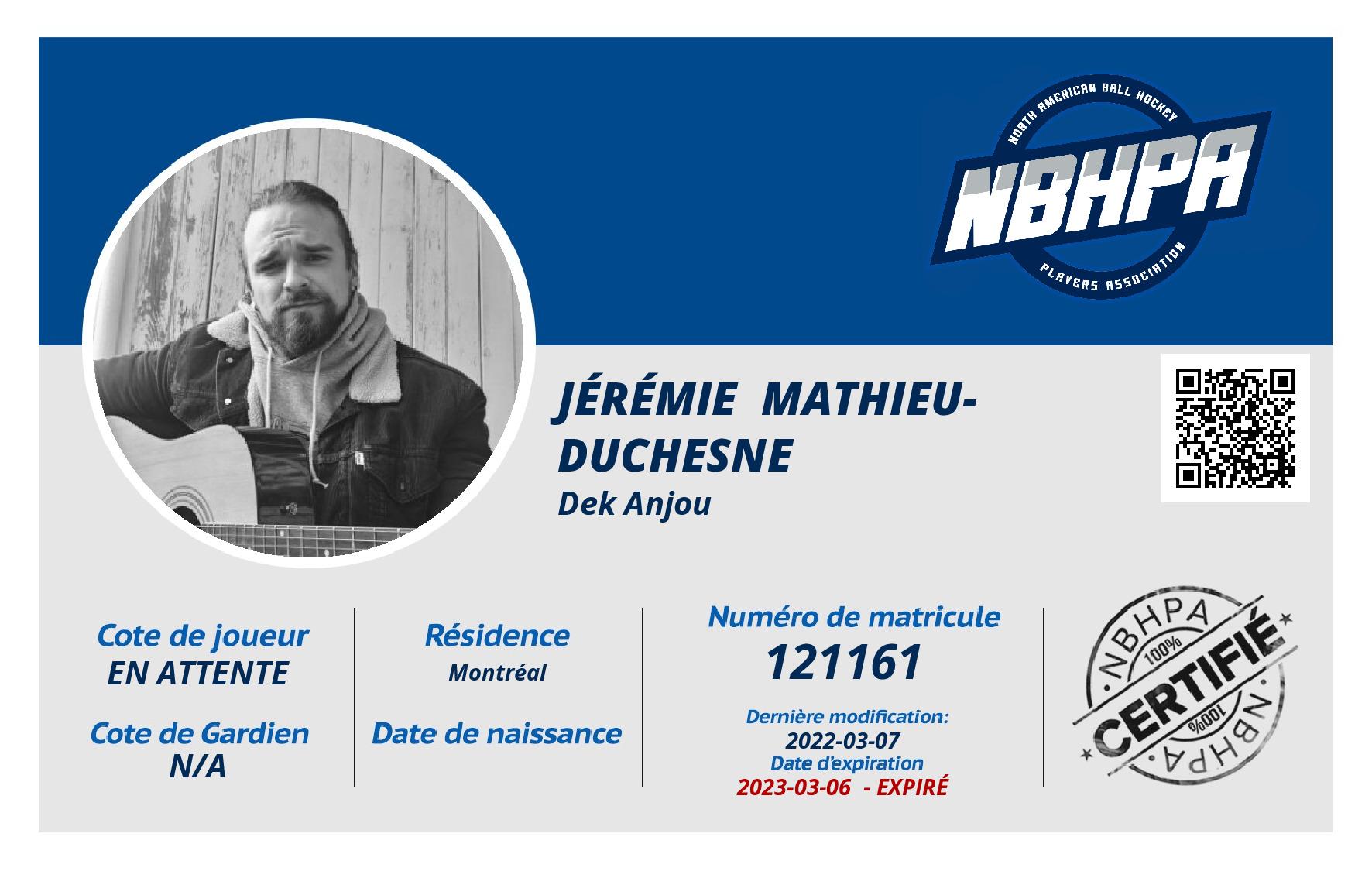 Jérémie  Mathieu-Duchesne 