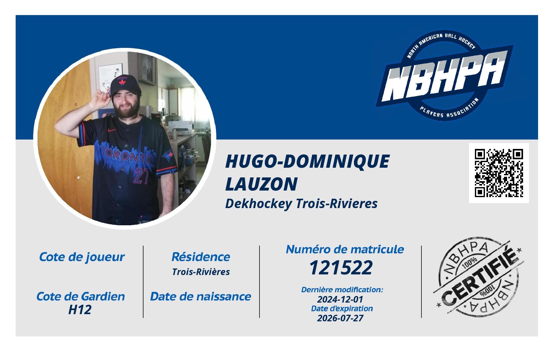 Hugo-Dominique  Lauzon