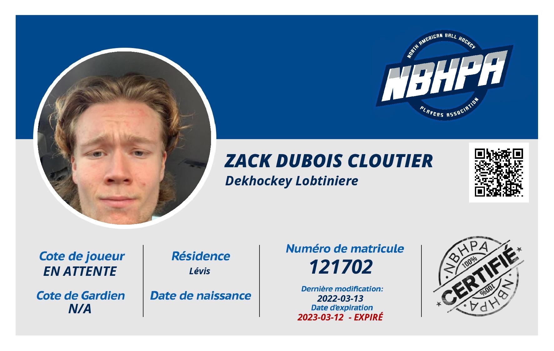 Zack Dubois Cloutier