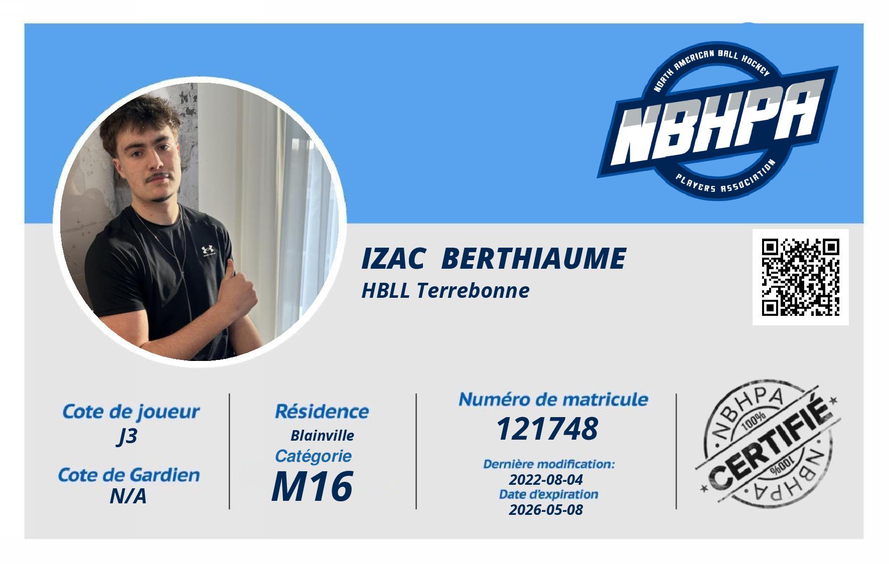 Izac  Berthiaume 