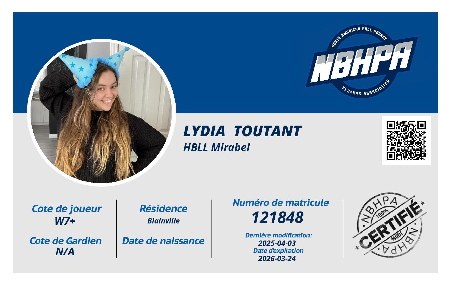 Lydia  Toutant