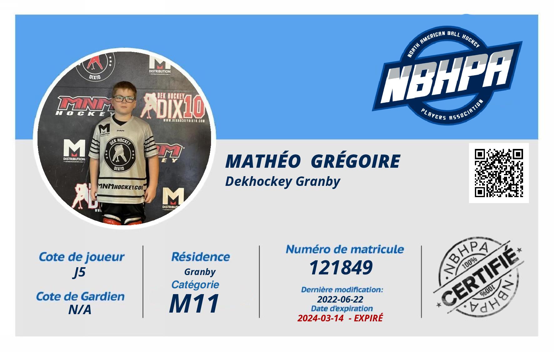 Mathéo  Grégoire 