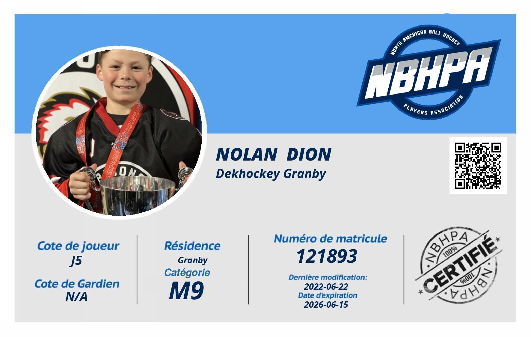 Nolan  Dion