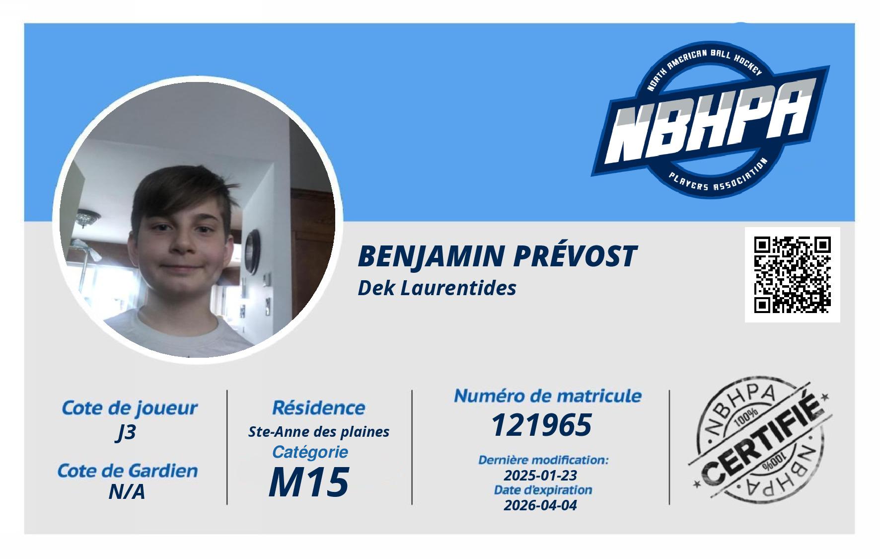 Benjamin Prévost