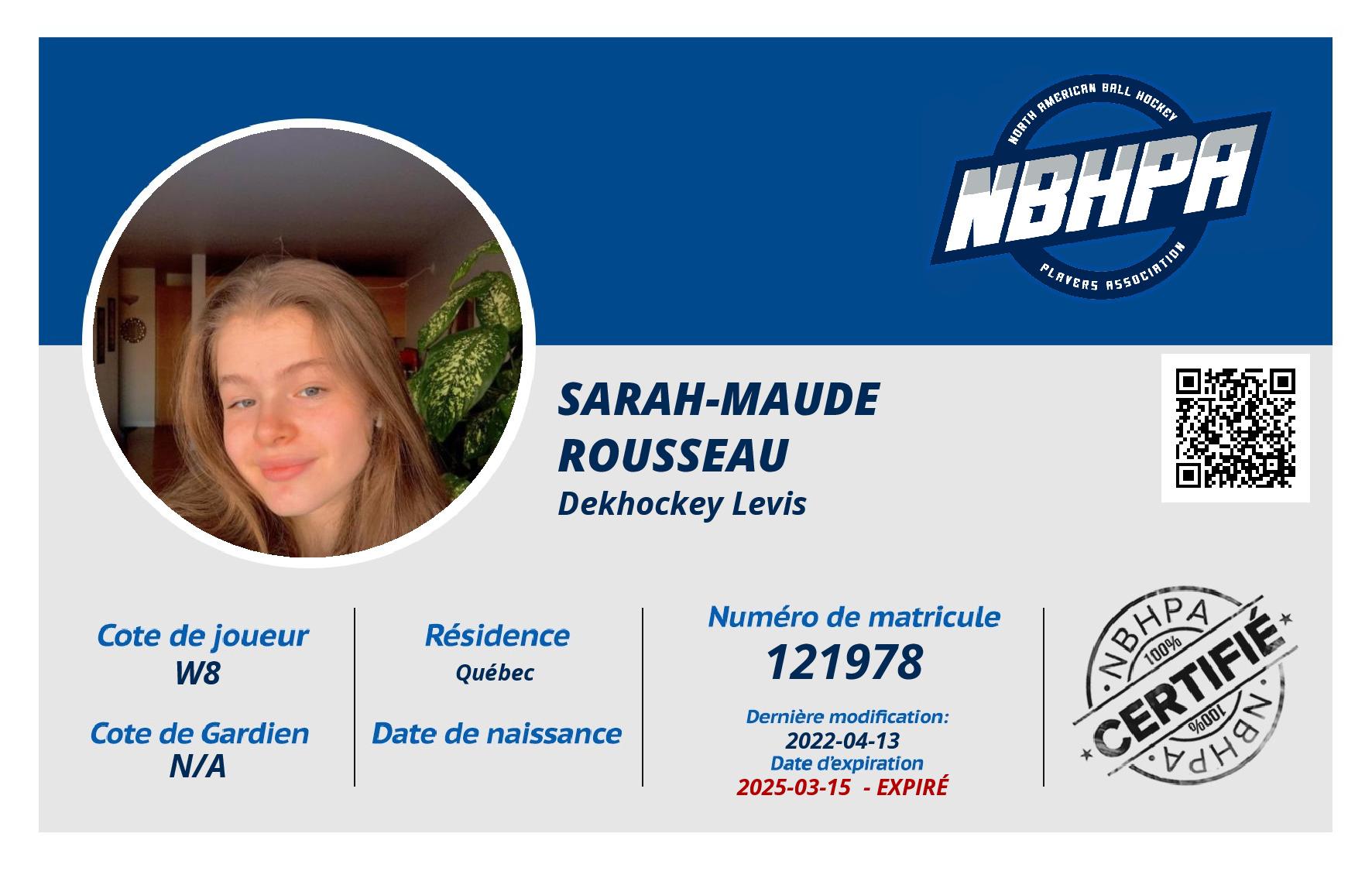Sarah-Maude Rousseau