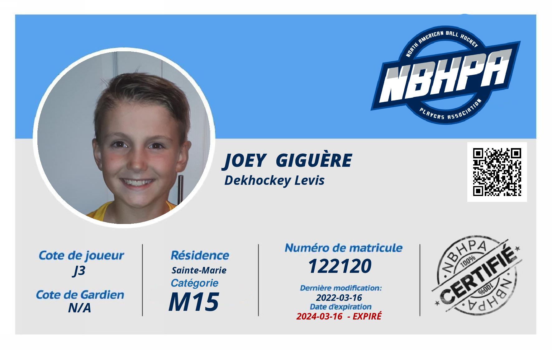 Joey  Giguère 