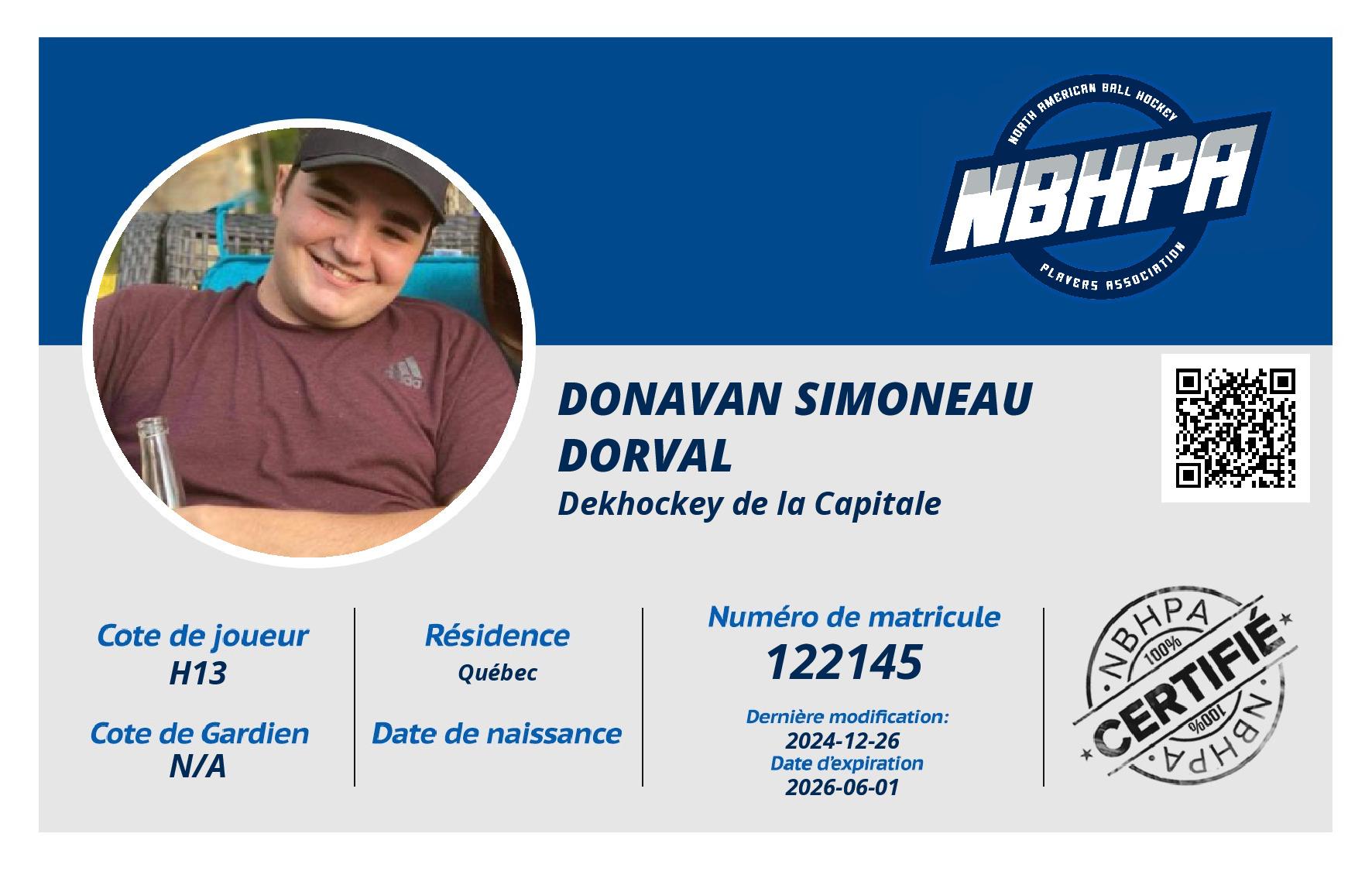 Donavan Simoneau Dorval