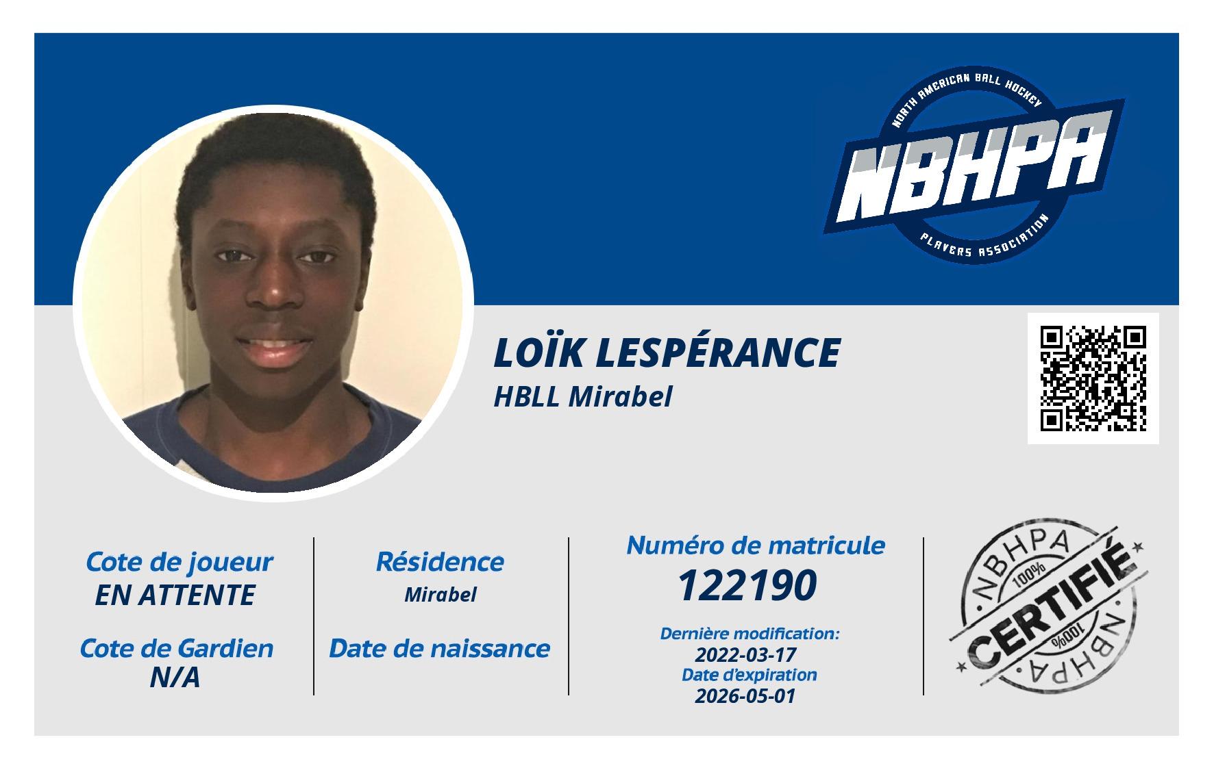 LoÏk Lespérance