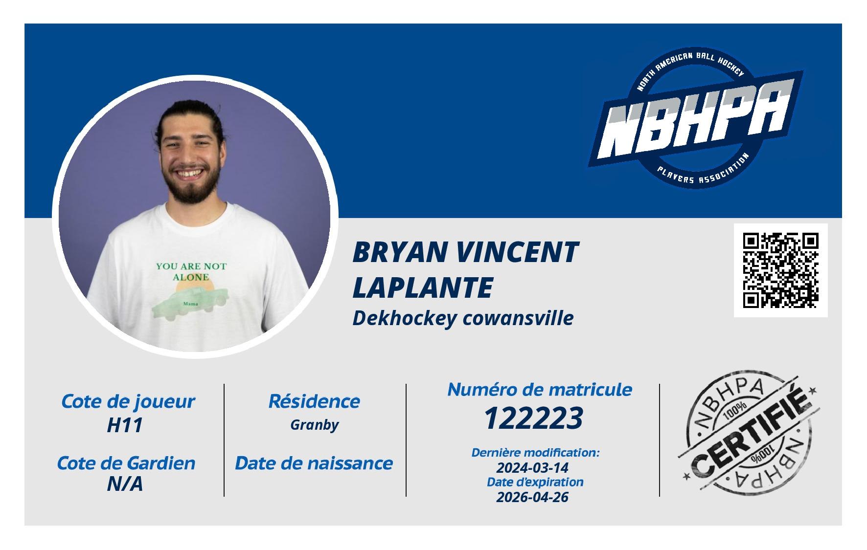 Bryan Vincent Laplante