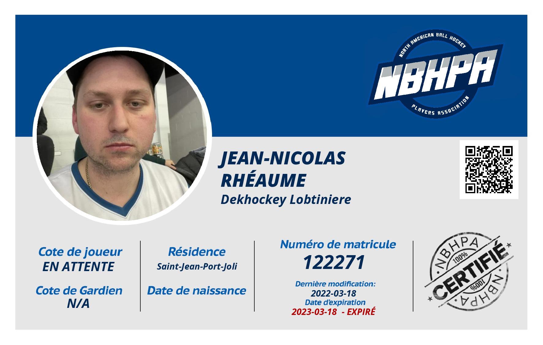 Jean-Nicolas  Rhéaume