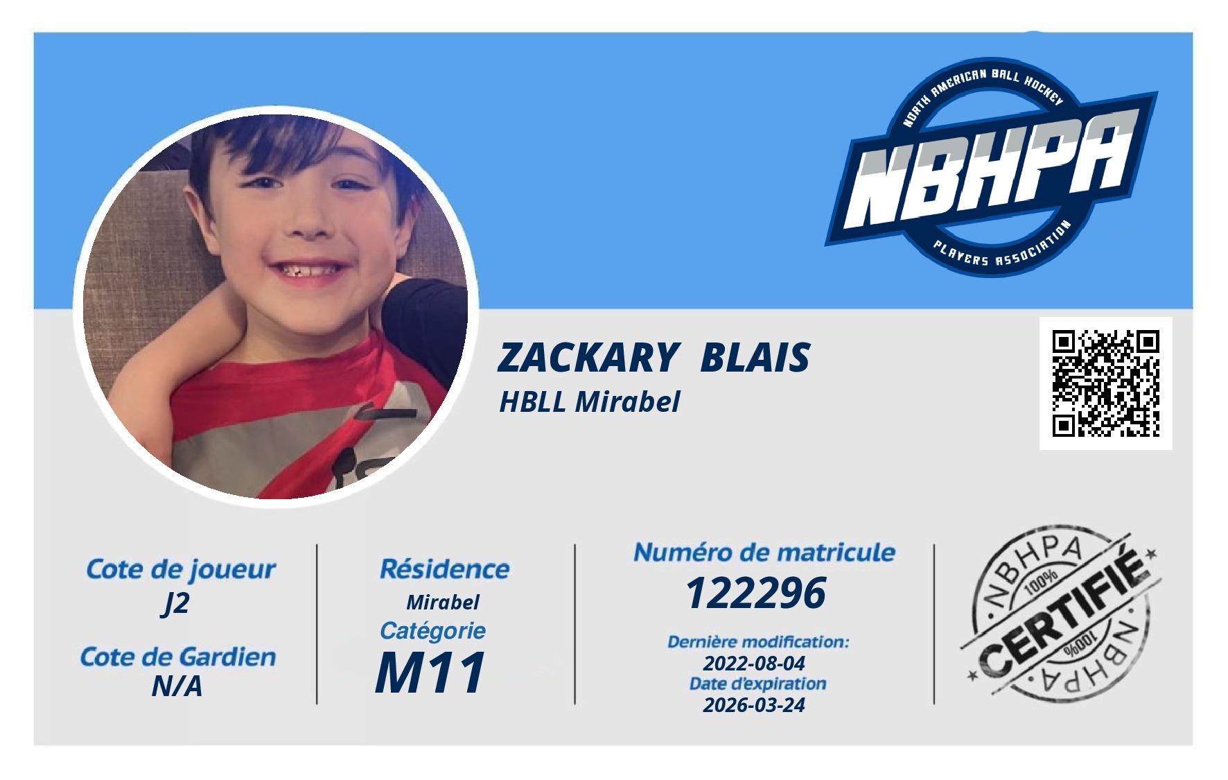 Zackary  Blais