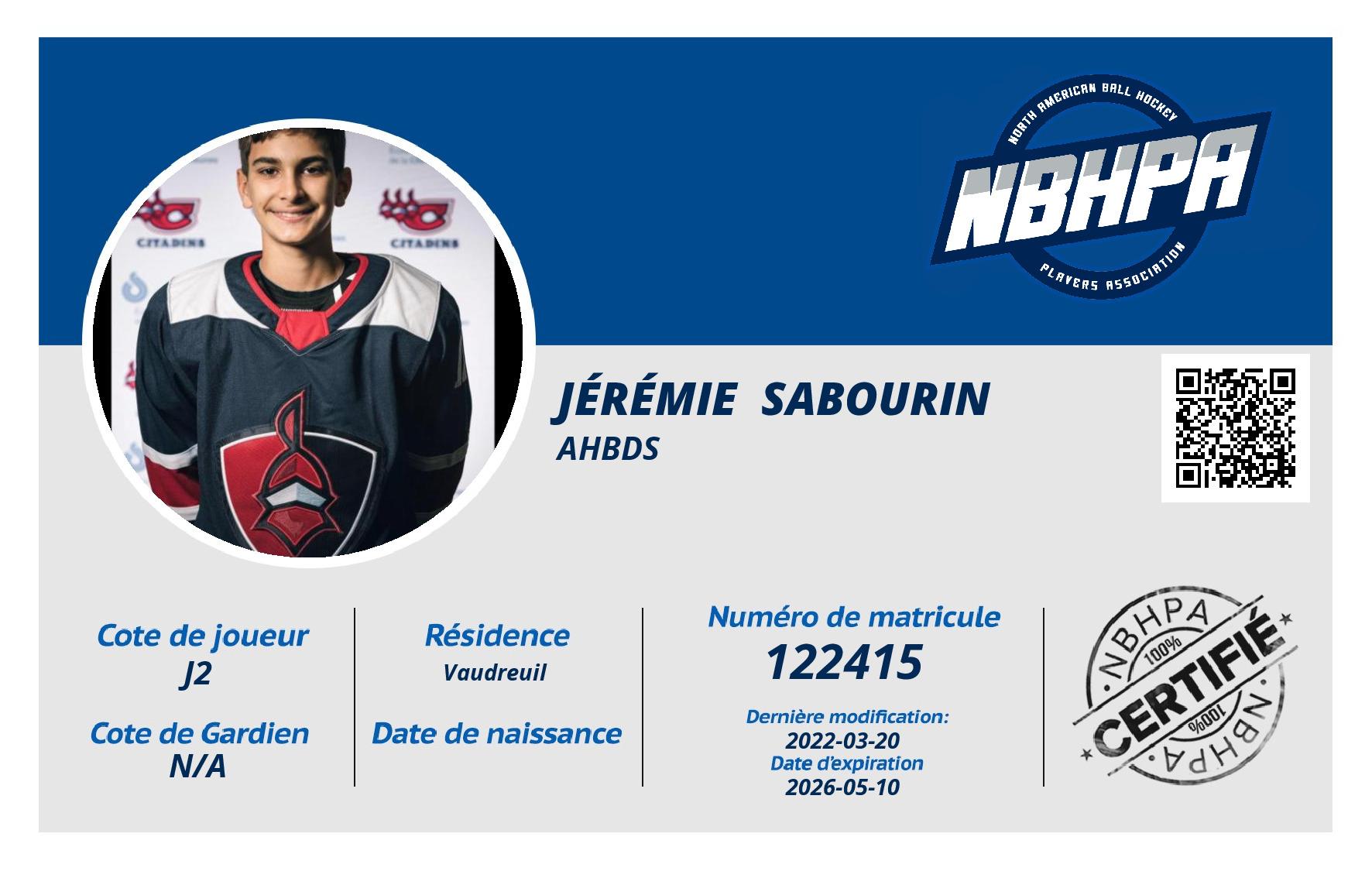 Jérémie  Sabourin