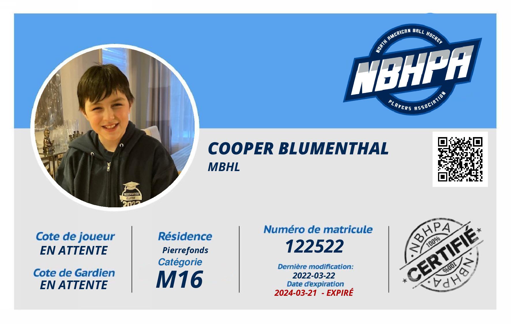 Cooper Blumenthal