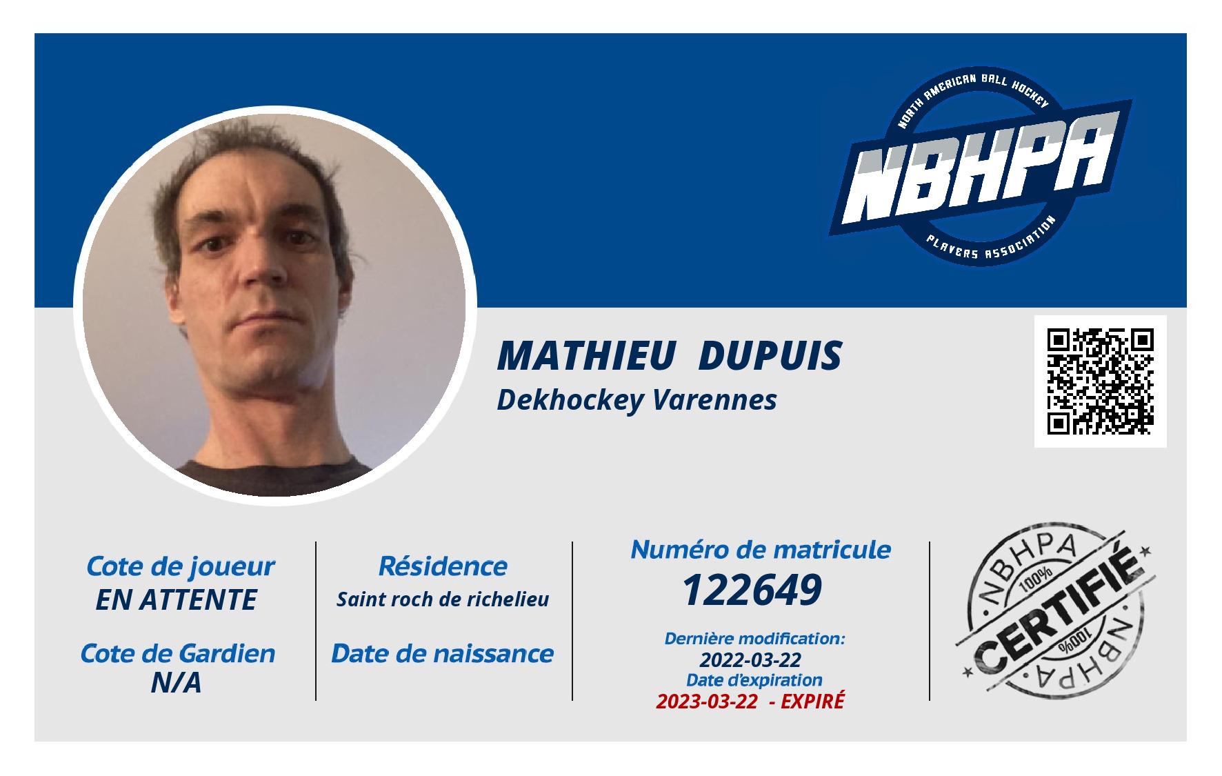 Mathieu  Dupuis