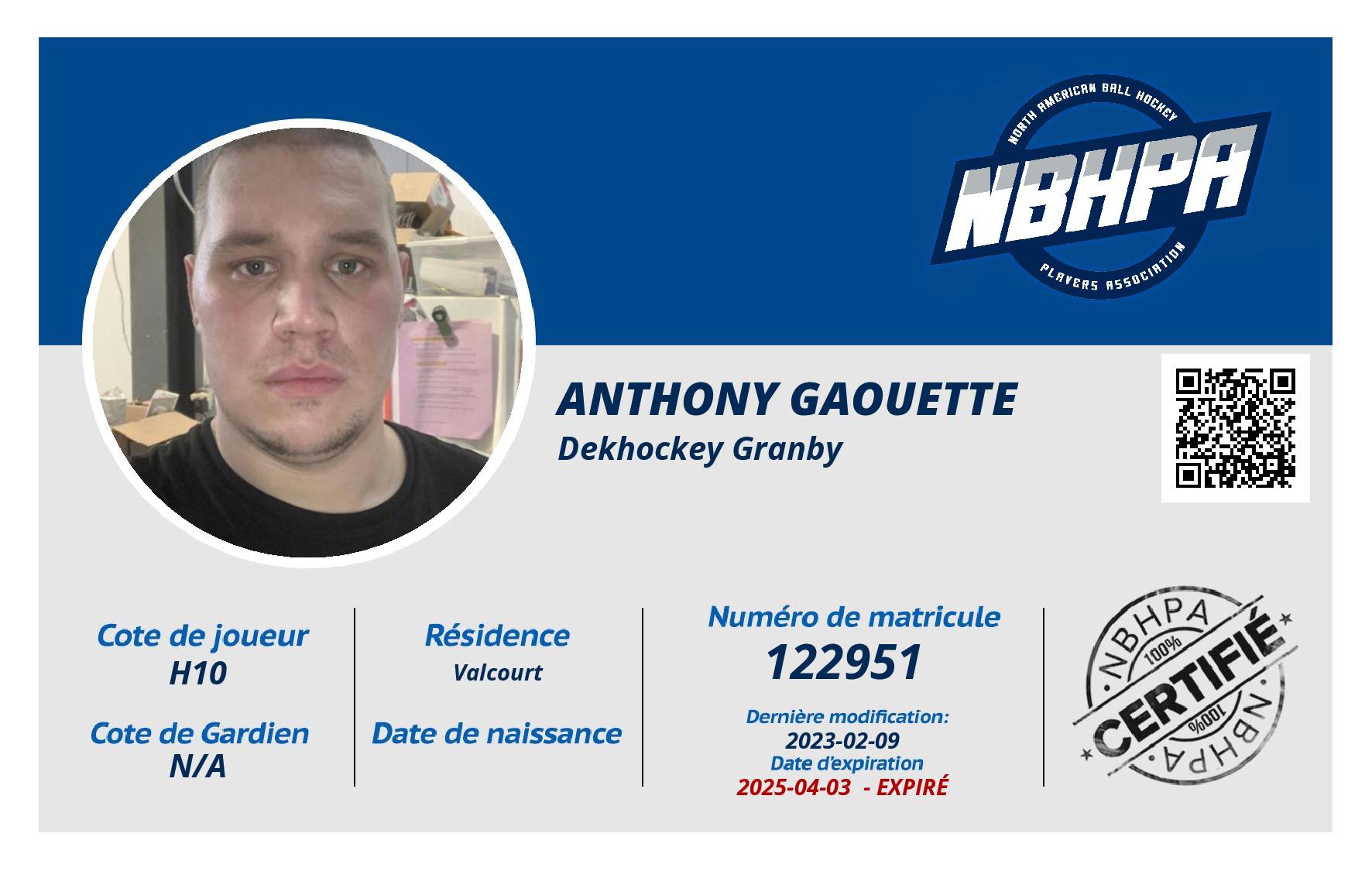Anthony Gaouette