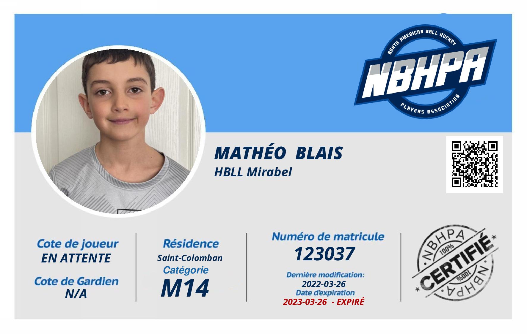 Mathéo  Blais
