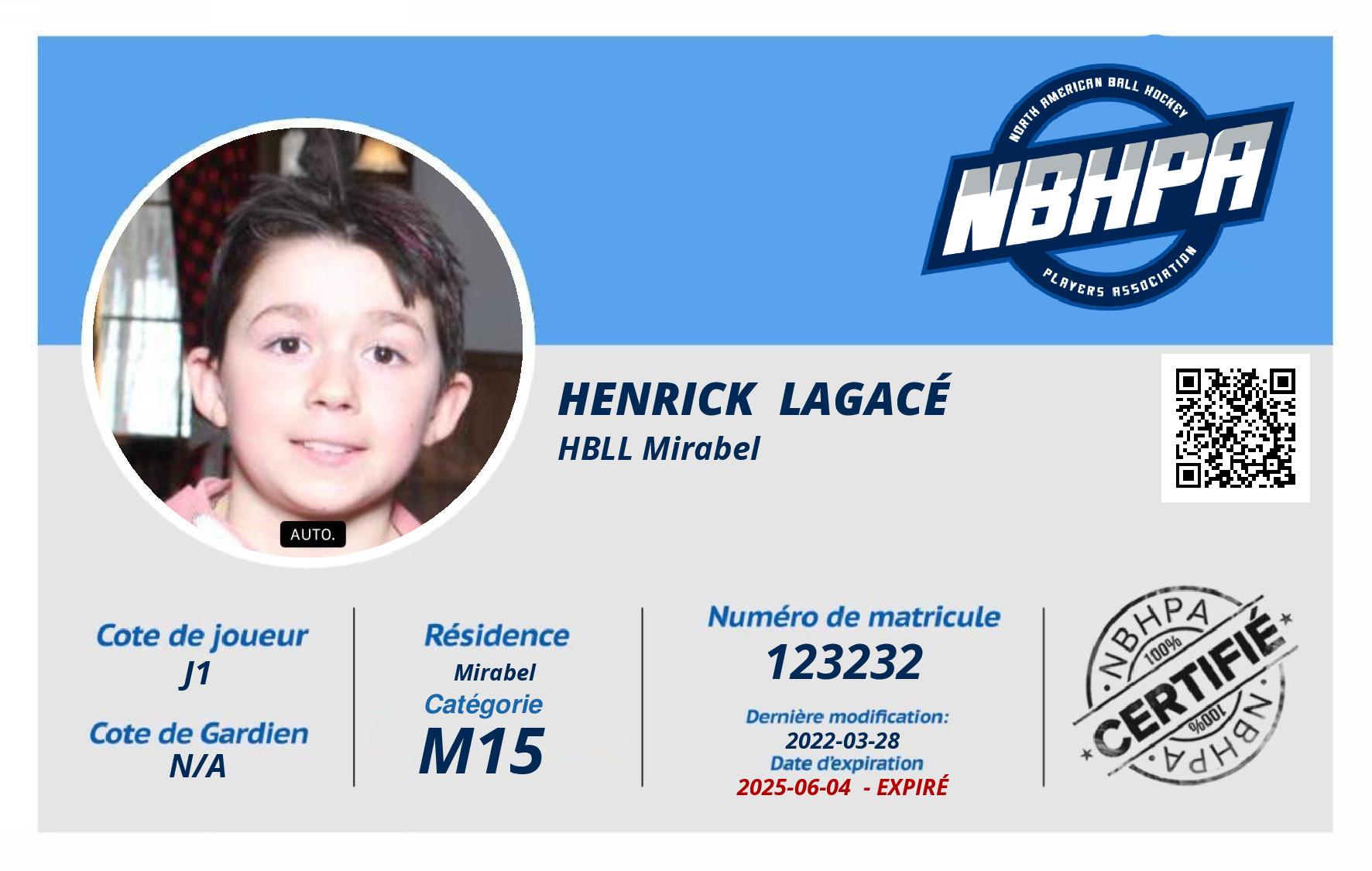 Henrick  Lagacé