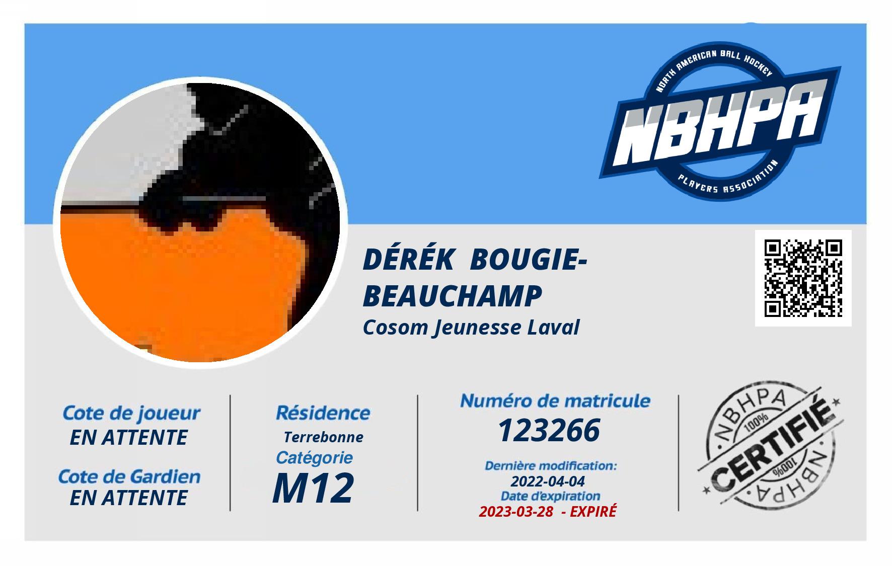 Dérék  Bougie-Beauchamp