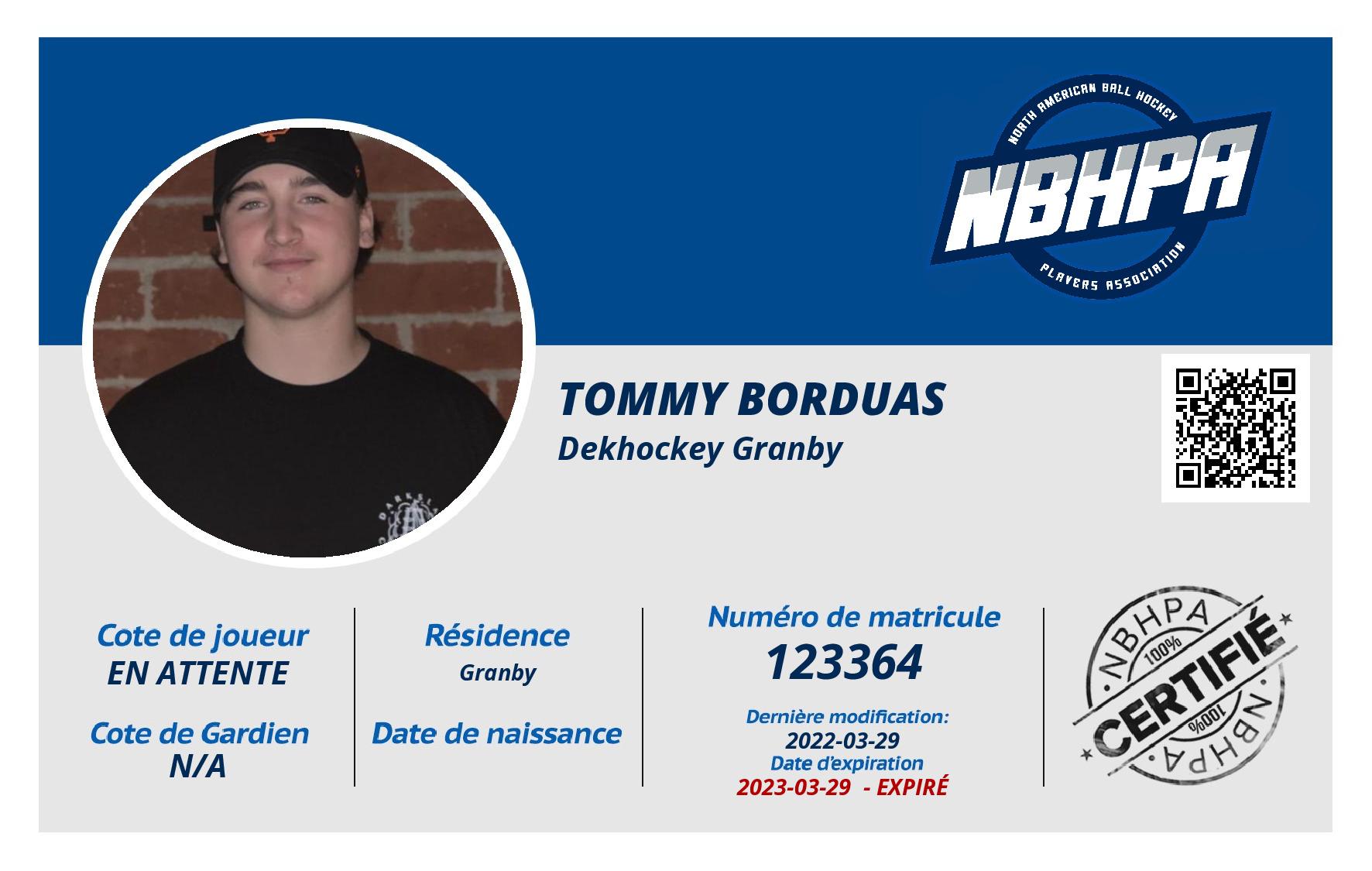 Tommy Borduas
