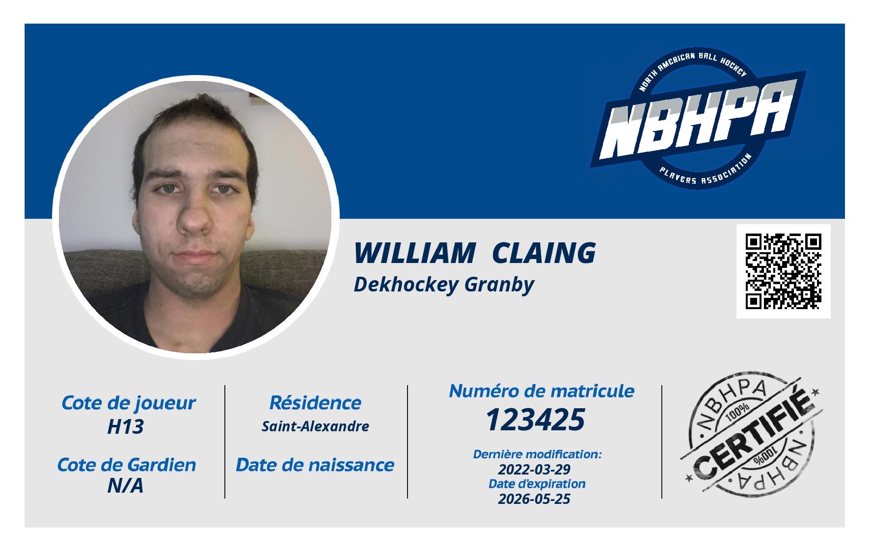 William  Claing