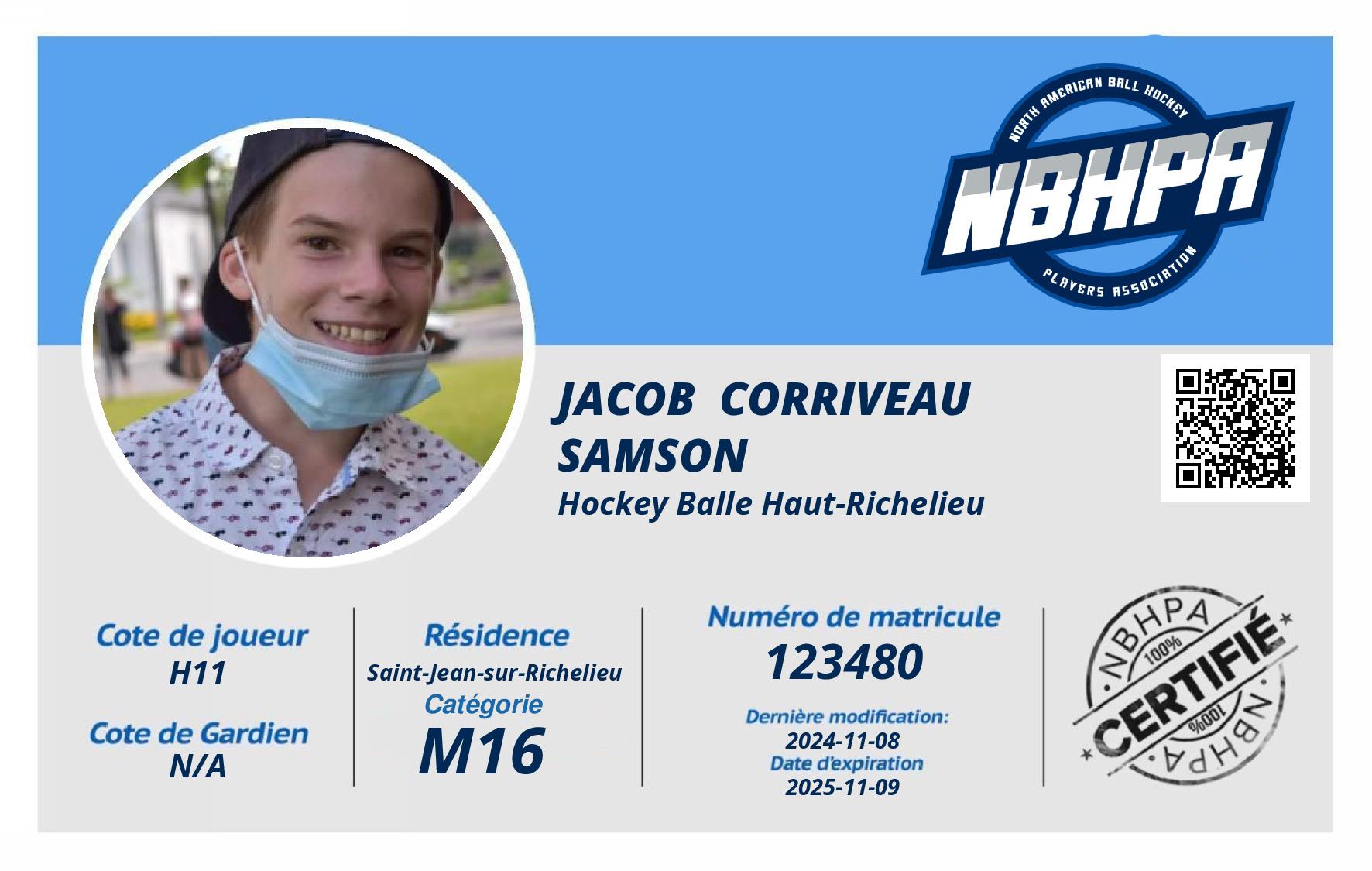 Jacob  Corriveau Samson 