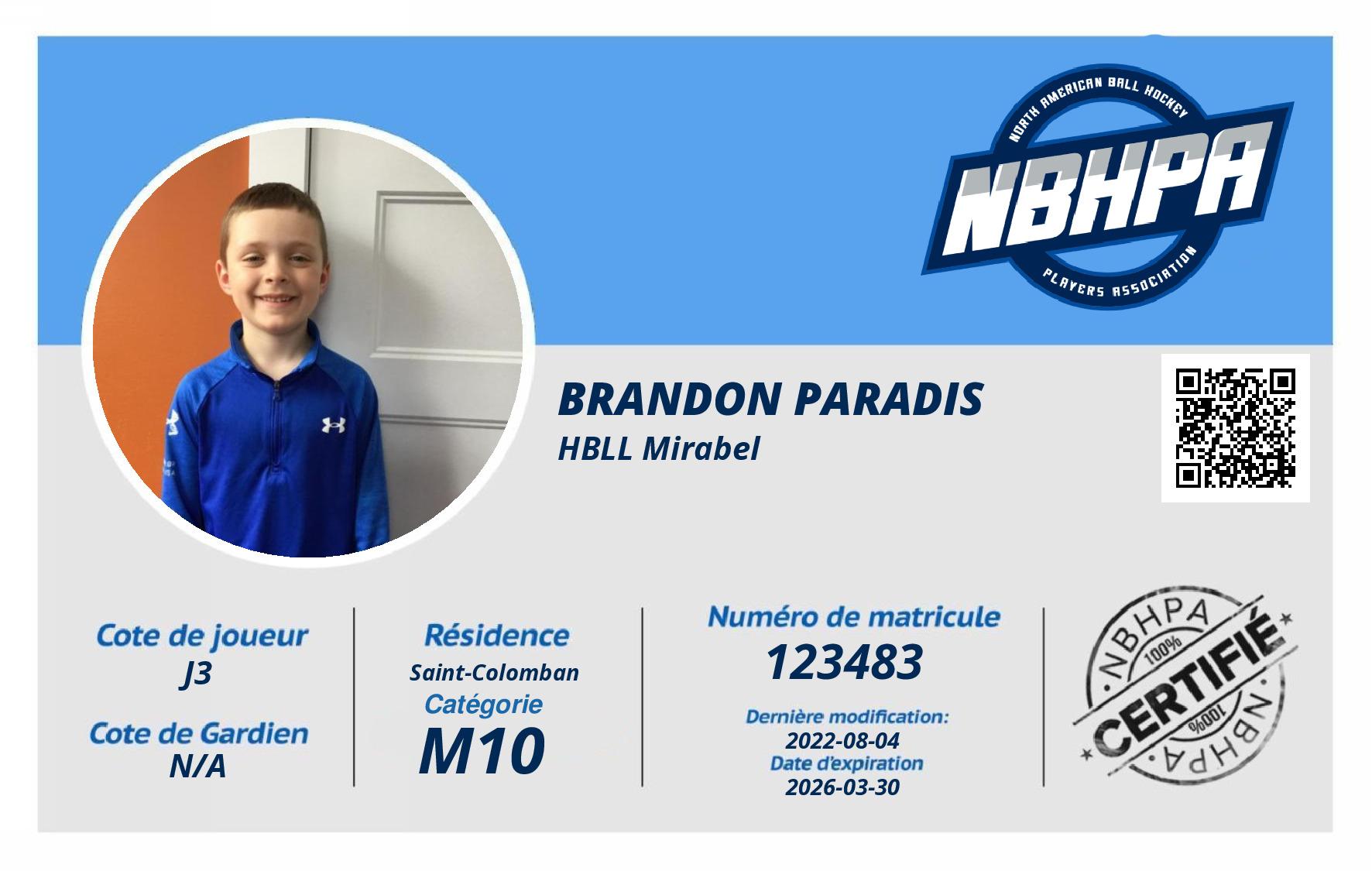 Brandon Paradis