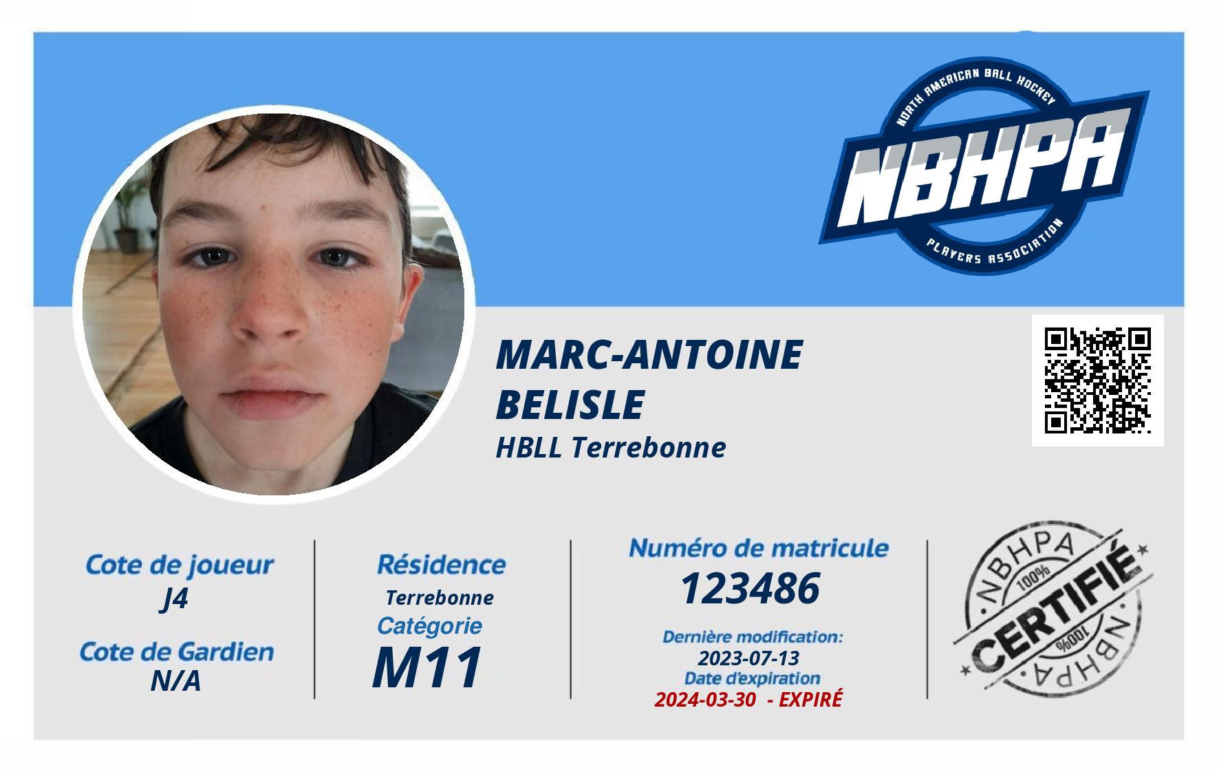 Marc-Antoine  Belisle