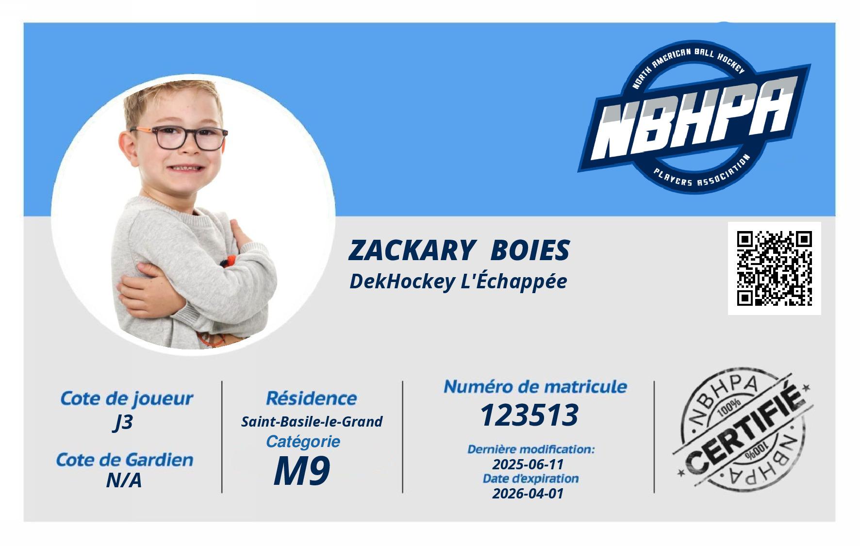 Zackary  Boies