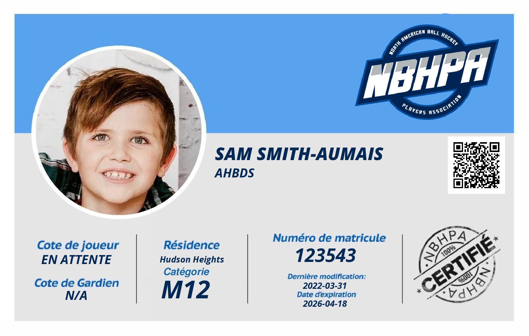Sam Smith-Aumais