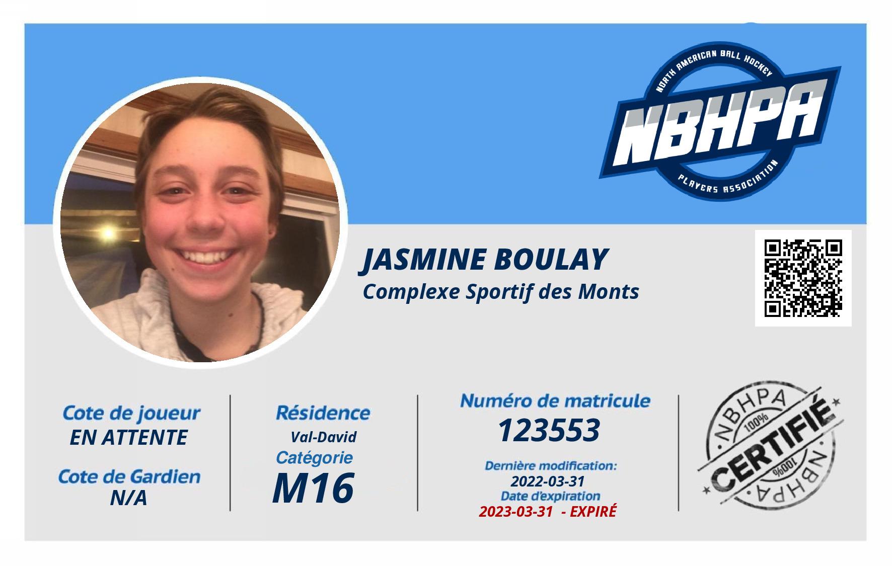 Jasmine boulay