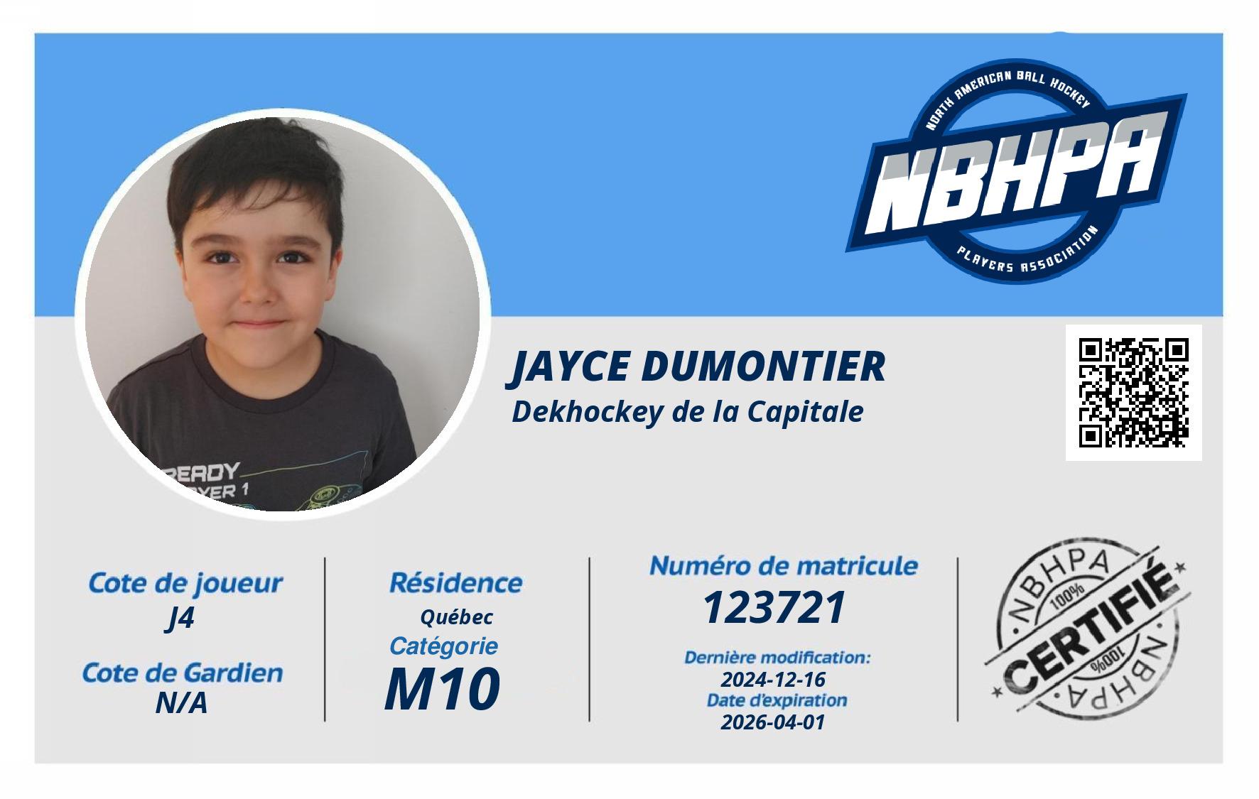 Jayce Dumontier