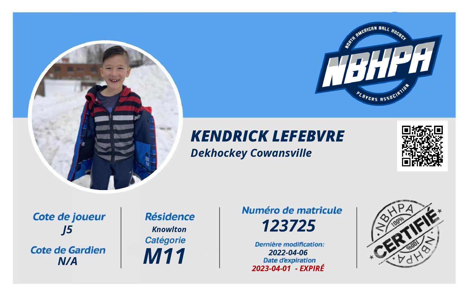 Kendrick Lefebvre