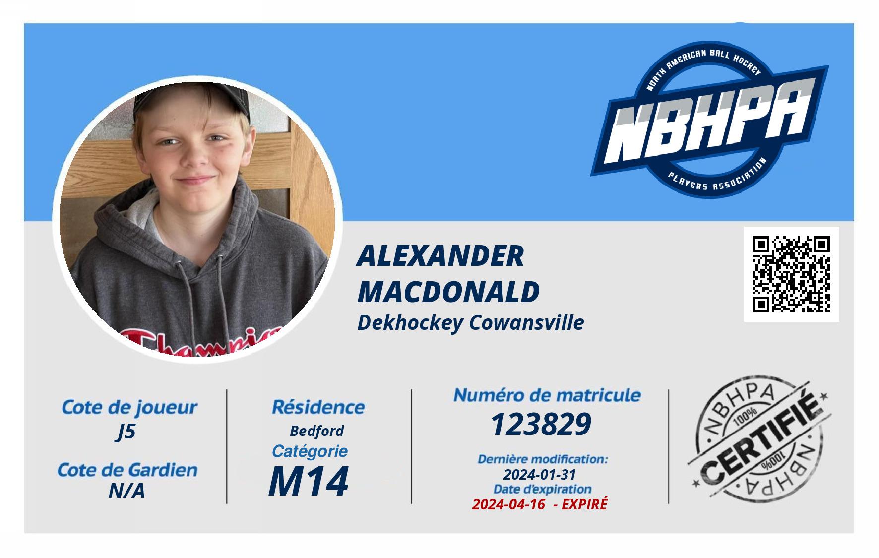 Alexander  MacDonald