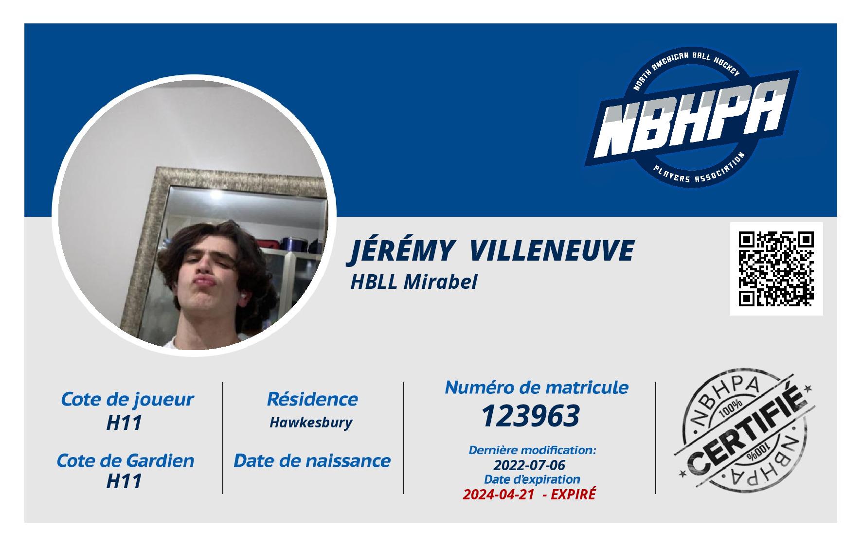 Jérémy  Villeneuve