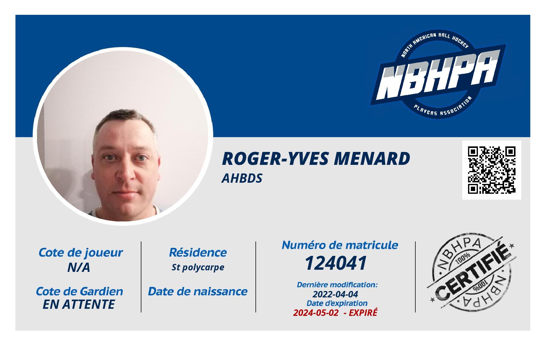 Roger-yves Menard