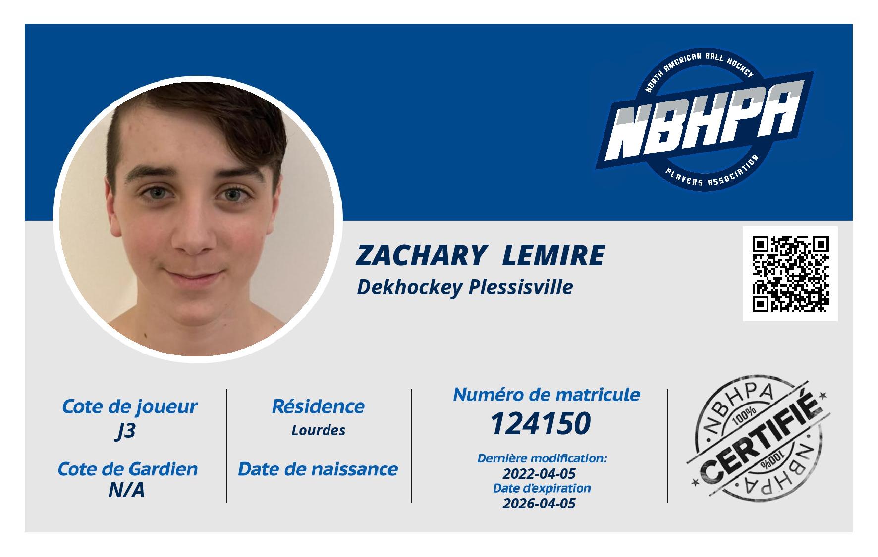Zachary  Lemire 