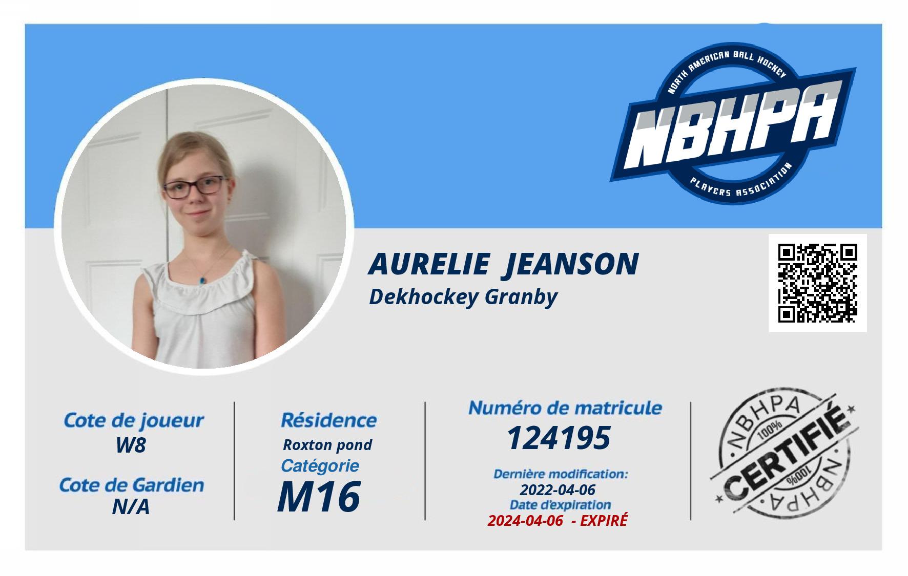 Aurelie  Jeanson 