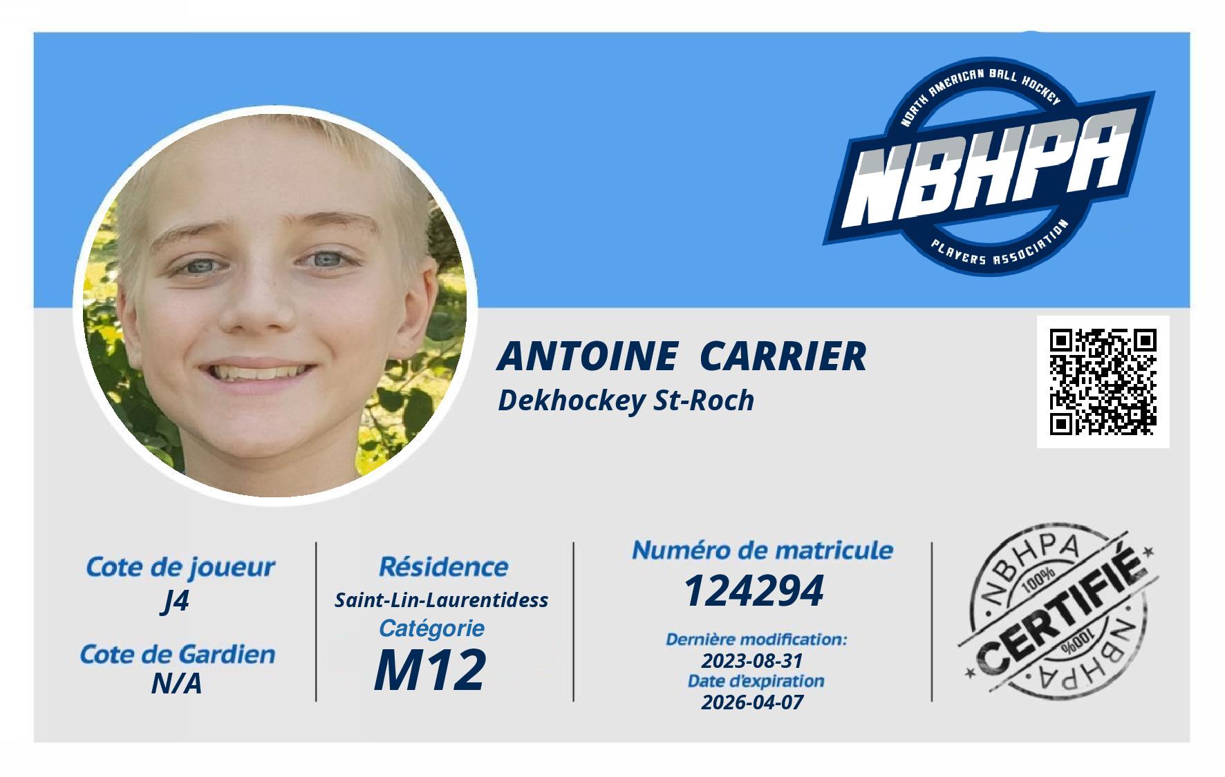 Antoine  Carrier